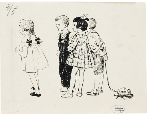 Коровин Ювеналий Дмитриевич. Лот из двух иллюстраций к кн.: Баруздин С. Про Светлану (Большая Светлана. М.: Детгиз, 1950−1960)